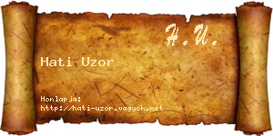 Hati Uzor névjegykártya